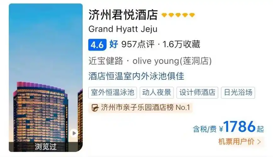 酒店景观更是无敌,房间落地窗可以俯瞰韩国最高山峰汉拿山,以及城市